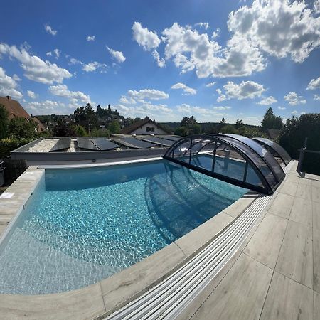 Ferienwohnung Schlossblick - 4 Sterne Sauna Pool Whirlpool Exklusiv Braunfels Dış mekan fotoğraf